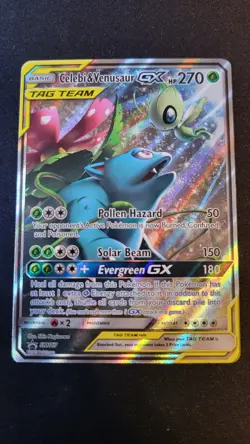Celebi & Venusaur GX SM167 Sm Pokemon Card Holo-Mint - Image 1
