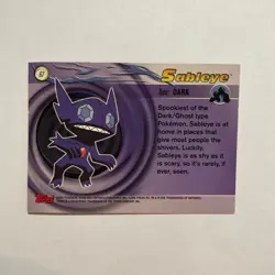 Sableye Pokemon Advanced Topps TCG Trading Card Holo Foil #67 2003 - Image 2