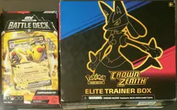 Pokemon Mixed Lot (Cards, Game Mat, Book, NIB Board Game, NIB Battle Deck, Box) - Image 4