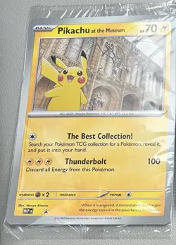 Pikachu At The Museum Pokemon Natural History Museum Jumbo Promo Pokemon Card ✅ - Image 1