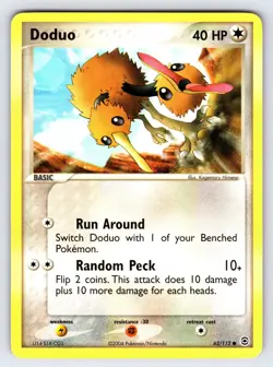 Doduo 62/112 2004 EX FireRed & LeafGreen Pokemon Card TCG Nintendo Common - VLP - Image 1