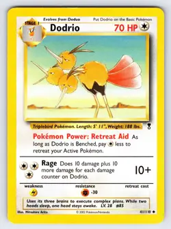 Dodrio 41/110 2002 Legendary Collection Pokemon Card TCG Vintage WOTC - Lp - Image 1