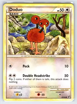 Doduo 45/90 2010 Undaunted Set Pokemon Card Common - Mp - Image 1