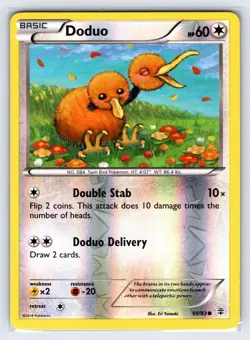 Doduo 55/83 2016 Generations 20th Anniversary Pokemon Card Reverse Holo - Nm - Image 1