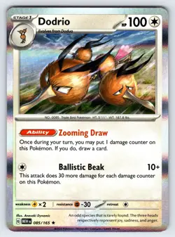 Dodrio 085/165 2023 Pokemon 151 Set Pokemon Card TCG Nintendo Holo Rare - Nm - Image 1