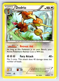 Dodrio 56/83 2016 Generations 20th Anniversary Pokemon Card Non Holo Rare - Vlp - Image 1