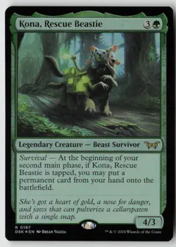 Kona, Rescue Beastie (0187) Duskmourn: House of Horror (187) Foil - MTG - Image 1