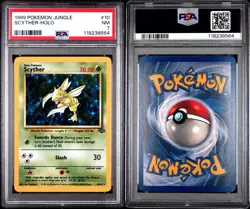 1999 Pokemon Jungle Scyther Holo #10 – PSA 7 NM – WOTC Vintage - Image 3