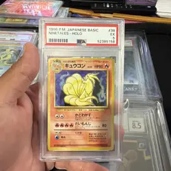 Pokemon TCG Ninetales Holo 1996 Japanese Base Set #038 PSA 5 - Image 1