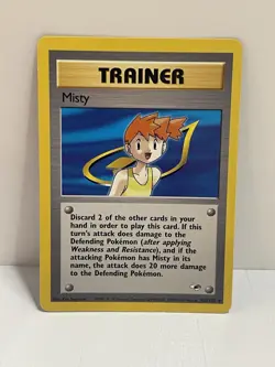 Pokemon WOTC TCG VTG Misty 102/132 Gym Heroes Regular LP - Image 1