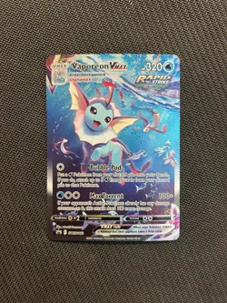 Pokemon TCG Vaporeon Vmax SWSH182! NM Condition! See Description! Ink Error! - Image 1