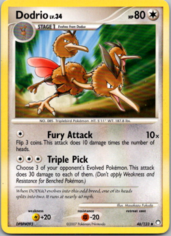 Dodrio 46/123 - Mysterious Treasures Pokemon LP - Image 1
