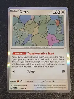 Pokemon - Ditto 132/165 - Scarlet & Violet 151 - Holo Rare - Near Mint - Image 1