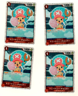 Set Of 4 Tony Tony Chopper Jolly Rogers Premium Booster Foil Japanese Card - Image 1
