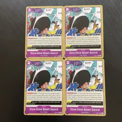One Piece Card Game Slow-Slow Beam Sword Event OP07-076 Foxy Pirates English x4 - Image 1