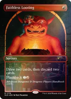 Faithless Looting (Rainbow Foil) -Foil Near Mint MTG Secret Lair - Image 1