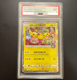 PSA 9 Tea Party Pikachu 325 SM-P Promo 2019 Pokemon Center Kyoto Card Japanese - Image 1