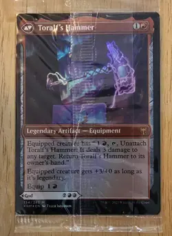 X 1 Toralf, God of Fury Toralf's Hammer FOIL PROMO SEALED NM-M KHM 154 MTG - Image 2