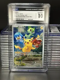 2023 POKEMON CGC 10 PIKACHU 027 PALDEA EVOLVED ETB PROMO - Image 3