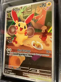 Pokemon 2023 Paradox Rift Illustration Rare PLUSLE #193 Sigma 9 Mint Full Art - Image 4