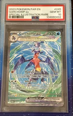 Pokemon TCG Garchomp EX Illustration Rare Card 245/182 Sv04: Paradox Rift - Image 1