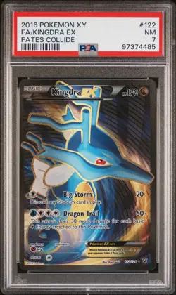 Kingdra EX 122/124 Full Art Fates Collide 2016 Pokemon XY PSA 7 - Image 3