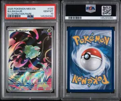 2025 POKEMON MEG EN-MEGA EVOLUTION ILLUSTRATION RARE #133 BULBASAUR PSA 10 - Image 3