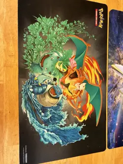 Pokemon TCG Playmat Set - 2 - Charizard Blastoise Venusaur Standard and Arceus - Image 3
