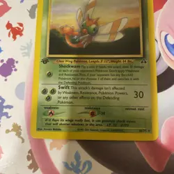 1st Edition Yanma Rare 36/75 Neo Discovery Pokemon Card 2001 - Image 2