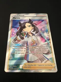 Pokemon Marnie Full Art Trainer-Supporter SWSH121 Promo Holo Sword & Shield Card - Image 1