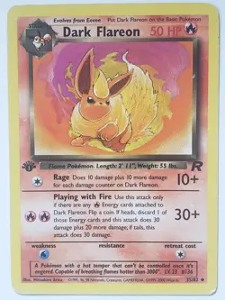1ST EDITION Dark Flareon 35/82 PL 2000 Team Rocket Pokemon Card Mitsuhiro Arita - Image 1