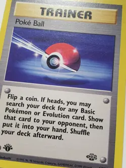 1ST EDITION Poke Ball 64/64 VLP - 1999 Jungle Pokemon Card - Keiji Kinebuchi Art - Image 2