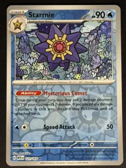 Starmie #121/165 Reverse Holo SV: Scarlet & Violet 151 Pokemon Card TCG - Image 1