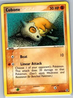 Cubone 60/112 Non Holo FireRed & LeafGreen - Pokemon Card - NM - Image 1