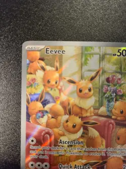Pokemon TCG Eevee 188/167 Twilight Masquerade Illustration Rare NM Card - Image 3