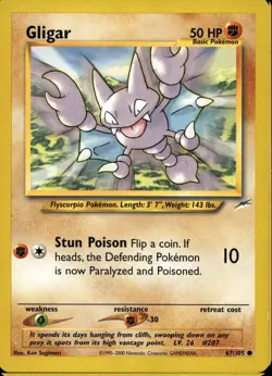 Gligar 67/105 Common WOTC Neo Destiny Pokemon - Image 1