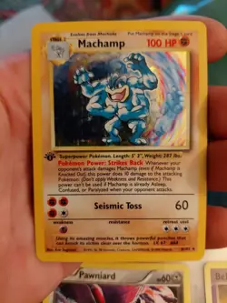 Pokemon TCG Machamp Holo Rare 1st Edition Base Set - Image 1
