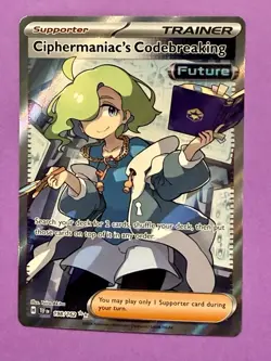 2024 POKEMON TEF EN-TEMPORAL FORCES 198 CIPHERMANIAC'S CODEBREAKING ULTRA RARE - Image 1