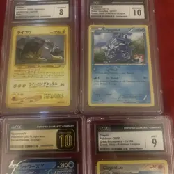 1 CARD PURCHASE Raikou Pokemon (2001) Japanese Awakening Legends CGC 8 - Image 1