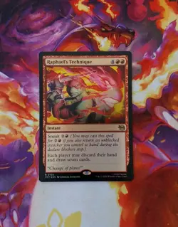 Raphaels Technique mtg Rare Foil 0105 Magic: The Gathering TMNT - Image 4