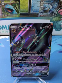 Lunala GX - 141/149 - Pokemon Sun & Moon Base Set Full Art Ultra Rare Card NM - Image 1
