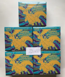 LOT OF 5 Pokemon TCG Mega Evolution ASCENDED HEROES Elite Trainer Box ETB Sealed - Image 1