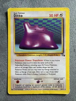 Ditto 18/62 Fossil Regular Pokemon HP - Image 1