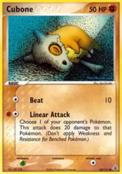 Lightly Played Cubone - 60/112 - Common Pokemon FireRed & LeafGreen - Image 1