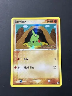 Larvitar Reverse Holo 51/101 - EX Dragon Frontiers Pokemon NM - Image 1
