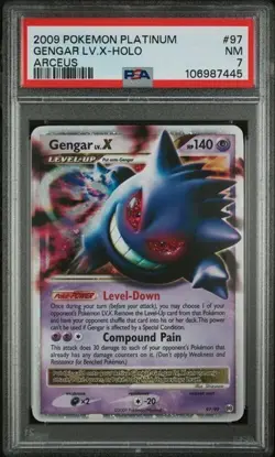 Gengar LV.X 97/99 PSA 7 NM Pokemon Platinum Arceus Holo Ultra Rare - Image 1