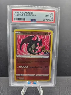 Radiant Charizard 011/078 Pokemon GO Holo PSA 10 - Image 1
