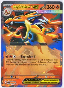 Mega Charizard Y ex 030 2025 Pokemon Mega Evolution Black Star Promo Card NM+ - Image 1