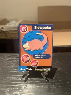1999 Pokemon The First Movie PokeTrivia Pokemon Card Slowpoke #79 VINTAGE LP - Image 1