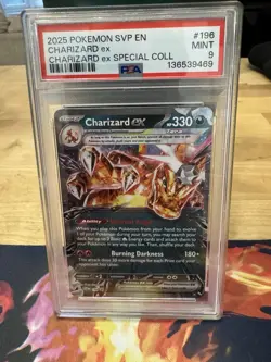 Charizard EX 196 Black Star Promo-Mint Condition PSA 9 Pokemon Card English - Image 1